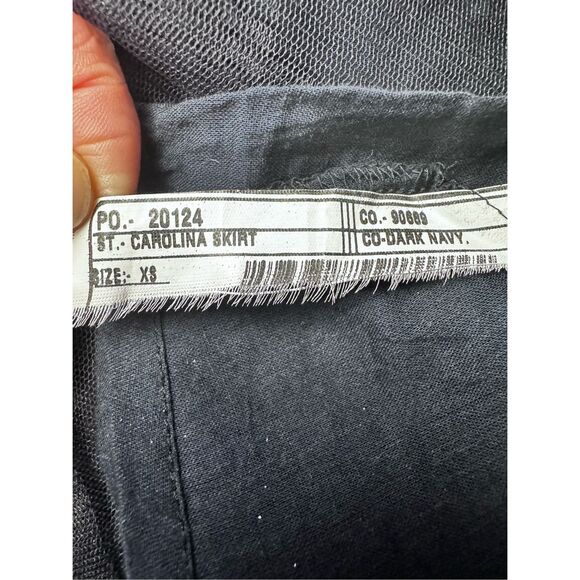 Bl^nk London Tulle Embroidered Black Carolina Midi Layered Skirt Size XS Dark Fa - Picture 8 of 10